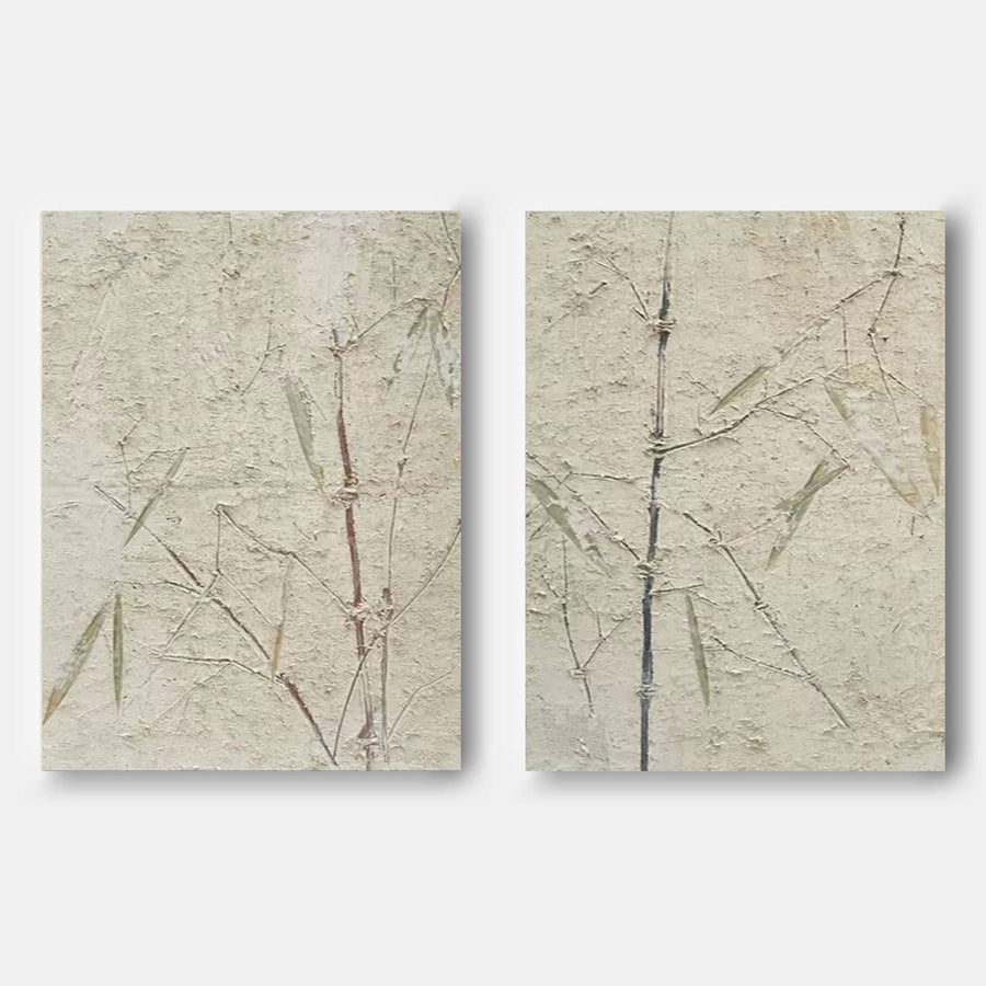 Quiet Bamboo Stalks in Relief