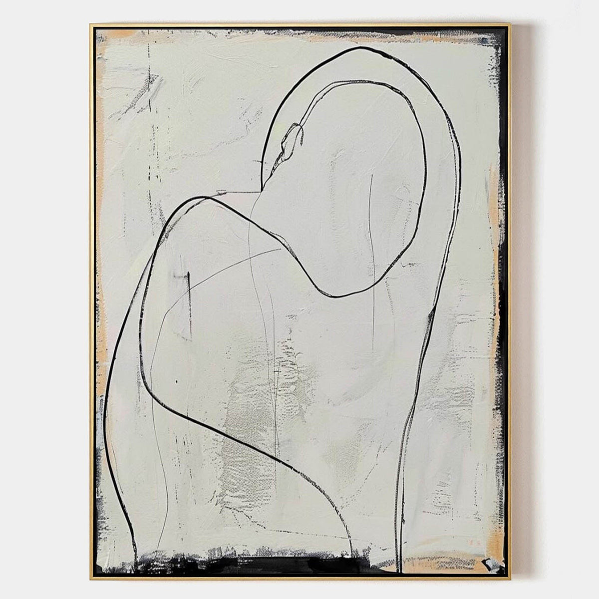 Quiet Black Line Figure Study
