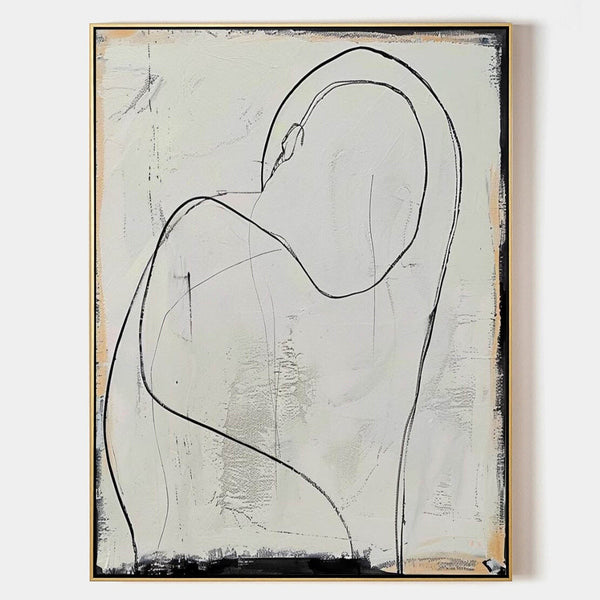Quiet Black Line Figure Study