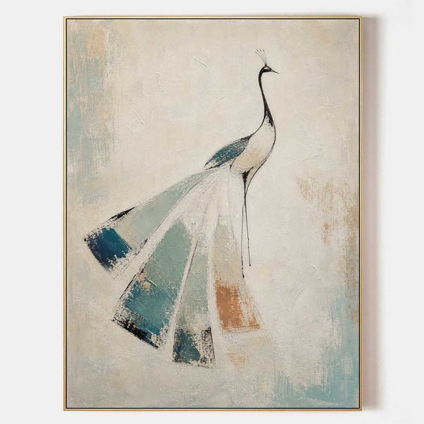Quiet Peacock in Soft Teal