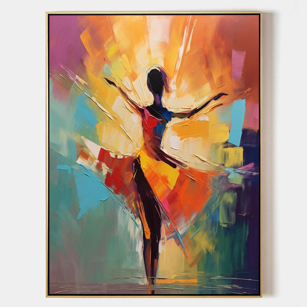Radiant Dancer in Burst of Color
