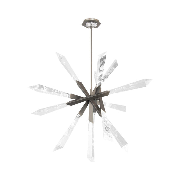Radiating Frosted Crystal Spear Cluster Pendant