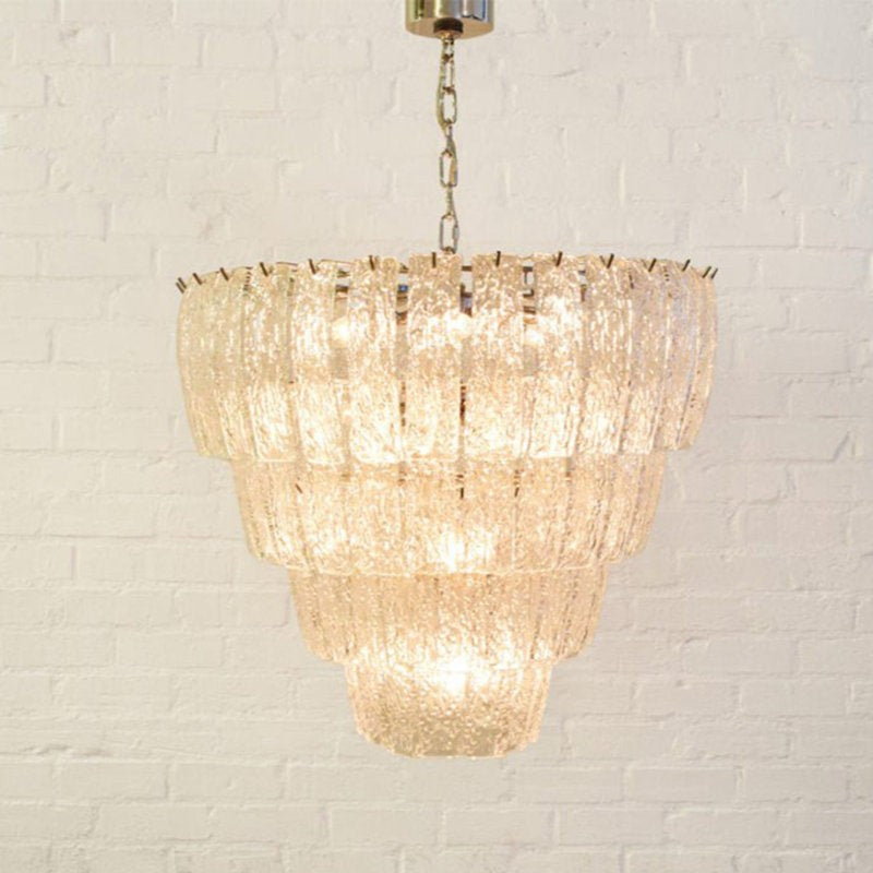Radiating Quartz Rock Crystal Cluster Chandelier