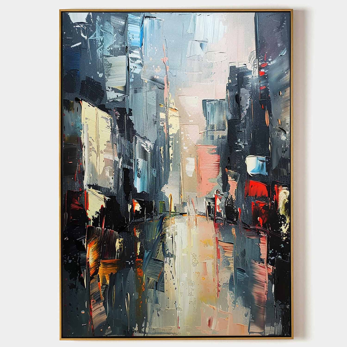 Rain-Slicked City Street in Ember