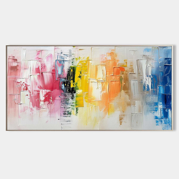 Rainbow Palette Knife Cityscape