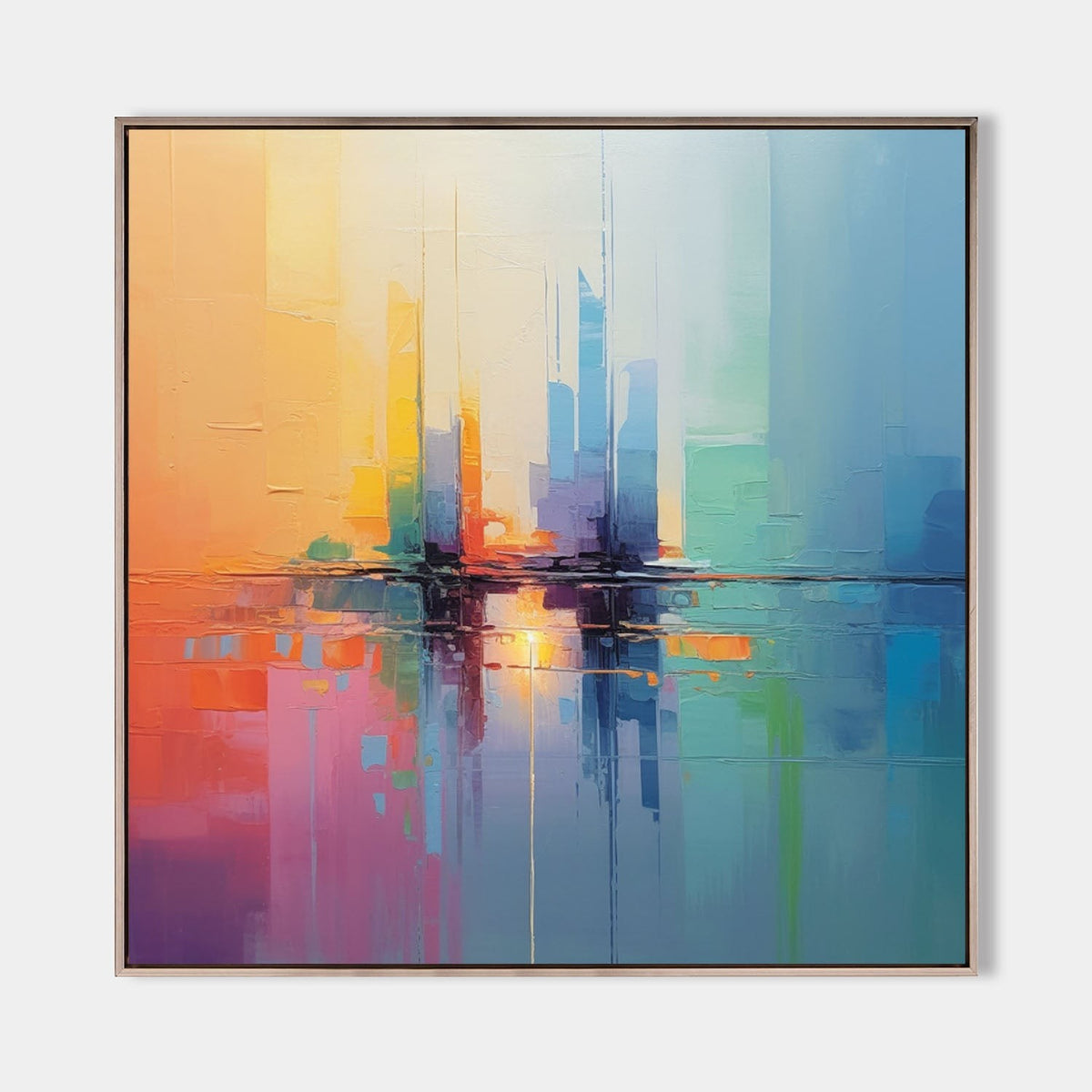 Rainbow Skyline Reflected at Dawn