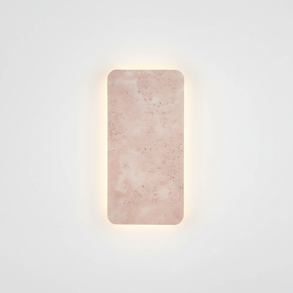Rectangular Green Marble Panel Wall Sconce