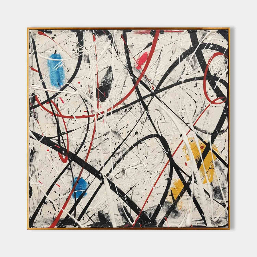 Red and Black Gestural Tangle