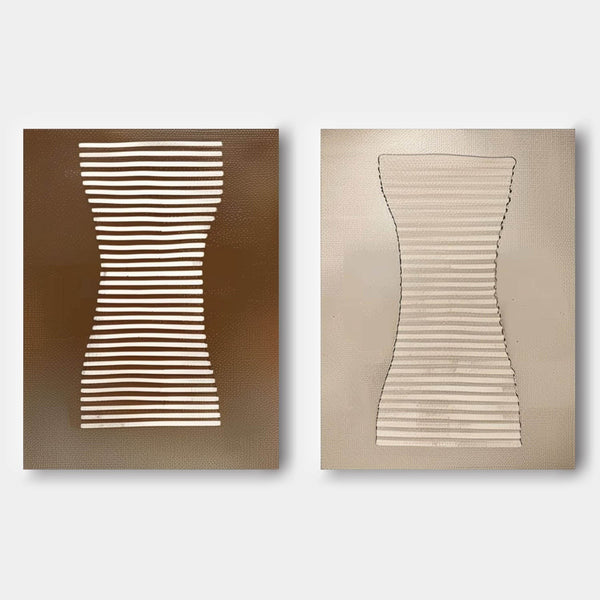 Ribbed Hourglass Forms in Clay and Sand