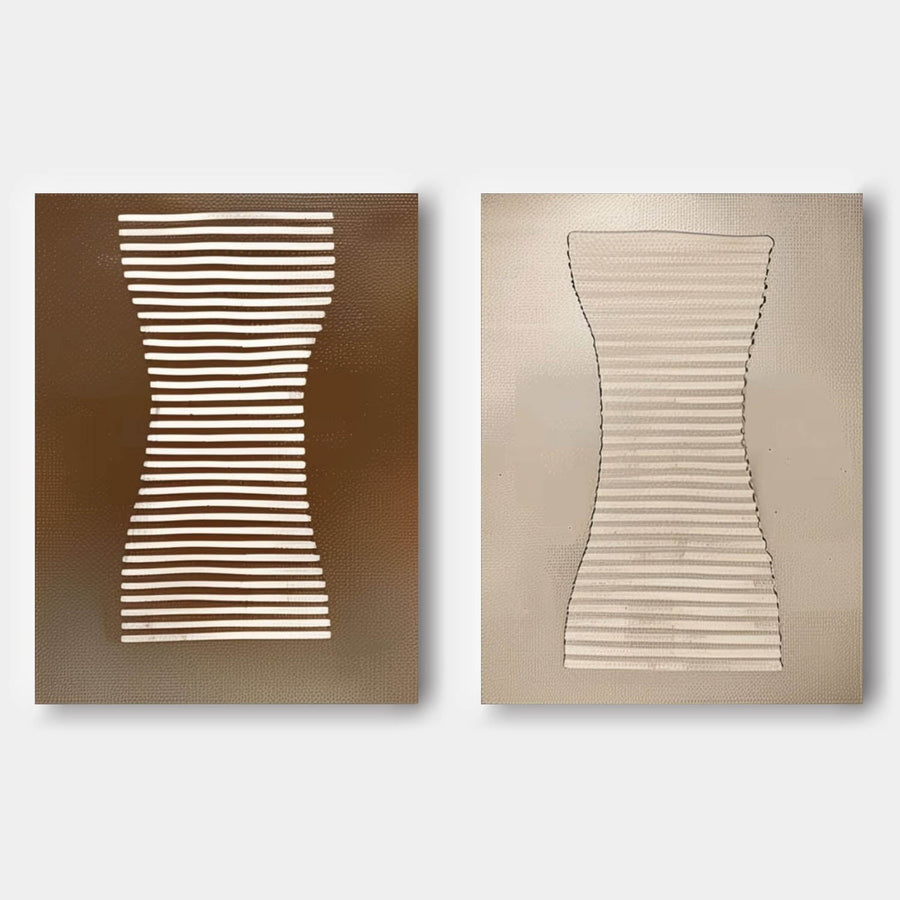 Ribbed Hourglass Forms in Clay and Sand