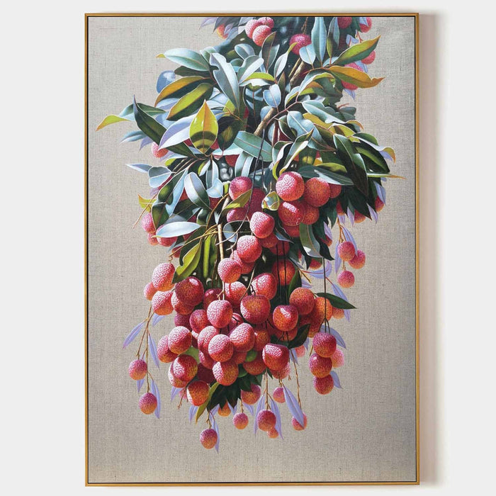 Ripe Lychee Branch in Bloom