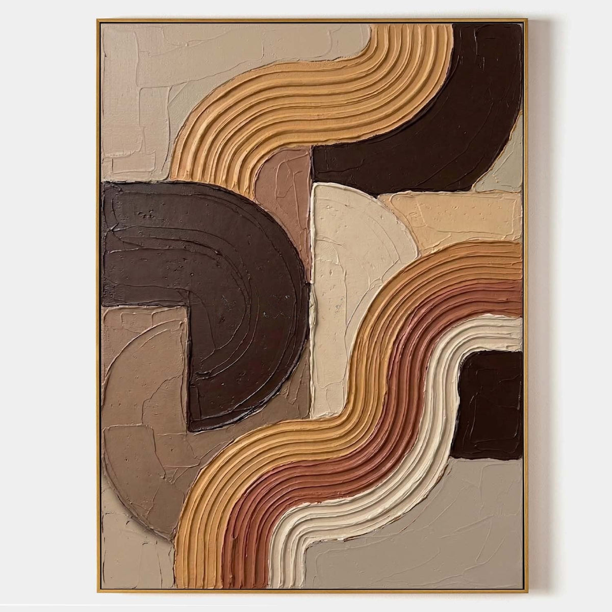 Rippling Earth Tone Arcs in Relief