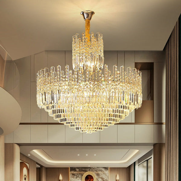 Round Crystal Globe Ring Metal Chandelier