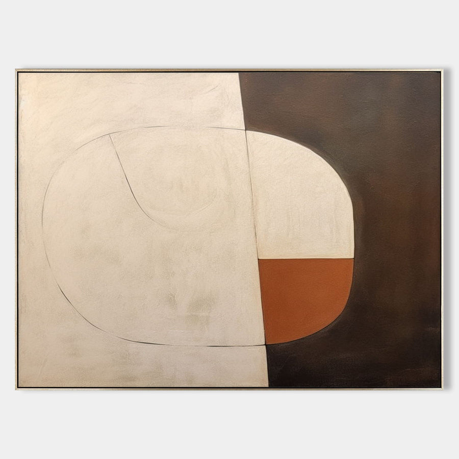Rounded Form in Cream and Rust