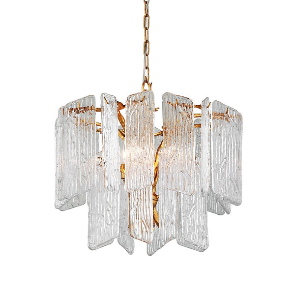 Rounded Royal Gold Brass Candle Chandelier