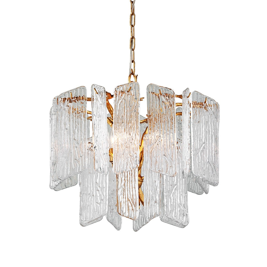 Rounded Royal Gold Brass Candle Chandelier