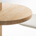 Rounded Travertine Side Table - View 4