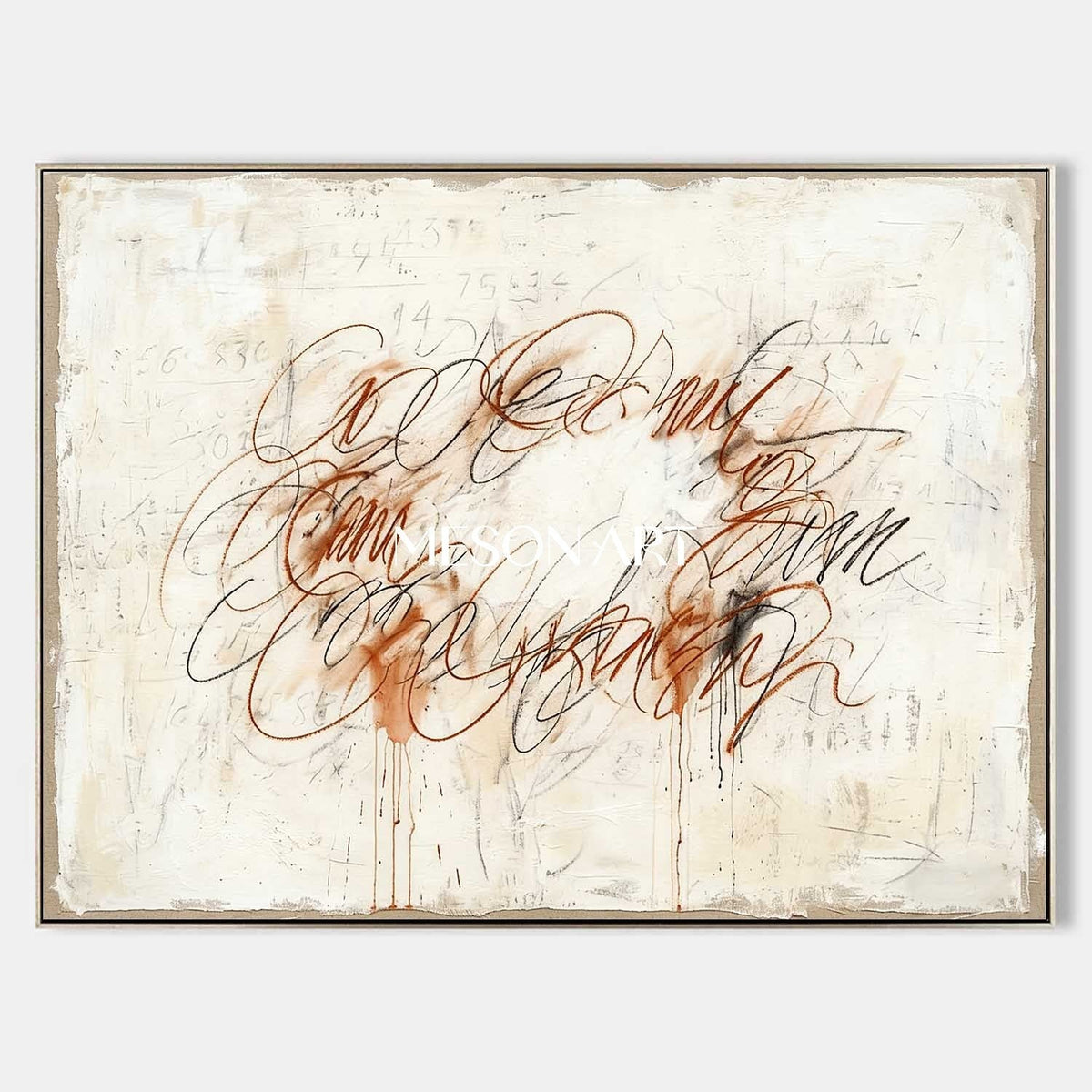 Rust and Graphite Script Abstract