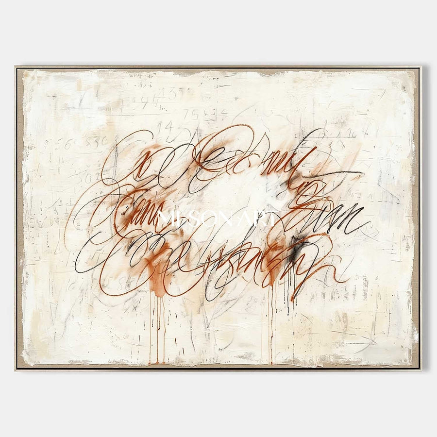 Rust and Graphite Script Abstract