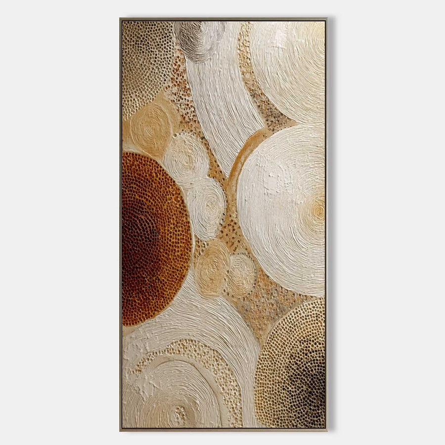 Rust and Ivory Textured Circles