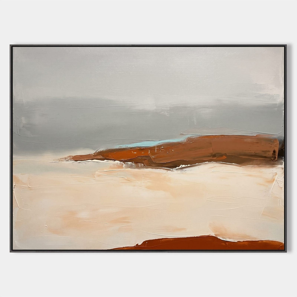 Rust Headland Under Gray Skies