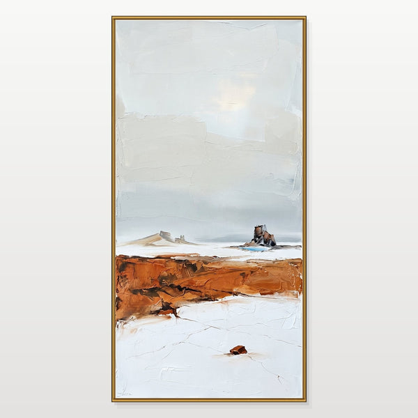 Rust Mesa Under a Pale Sky