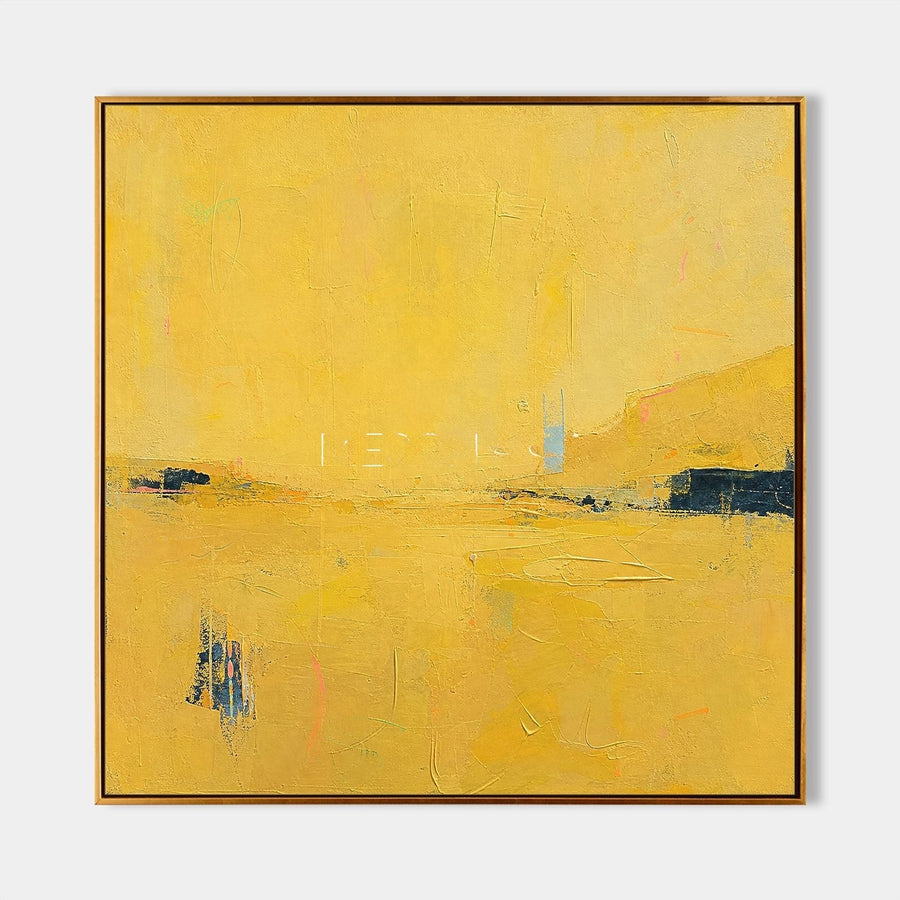 Saffron Horizon Abstract Landscape