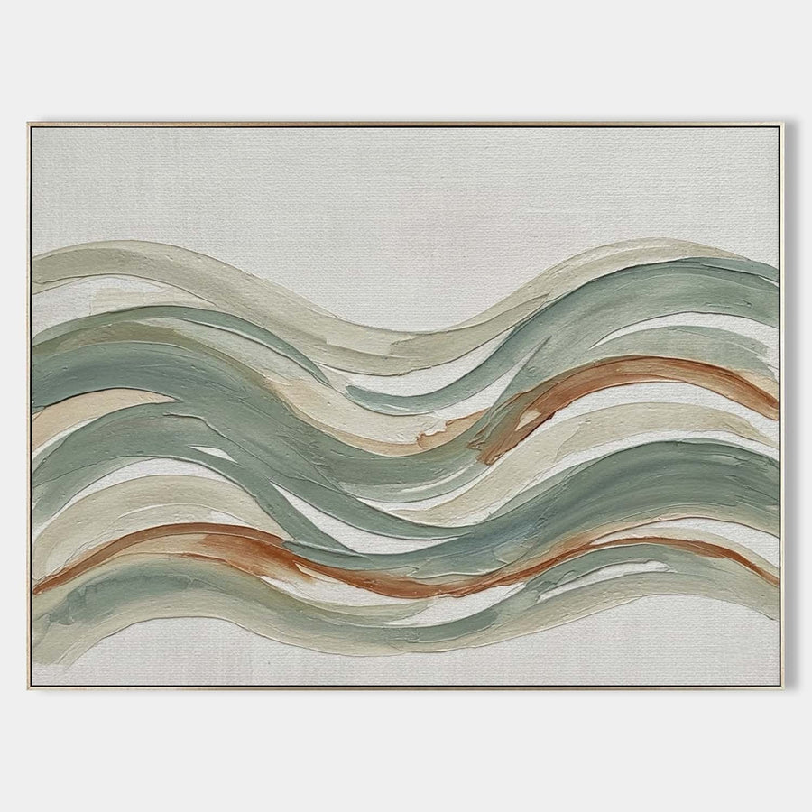 Sage and Rust Flowing Waves