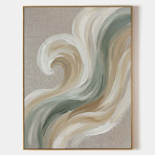 Sage and Sand Swirling Wave