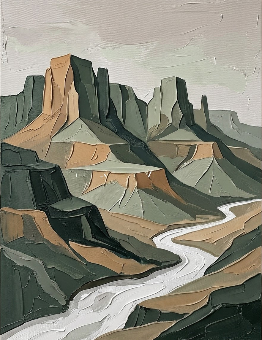 Sage Canyon River in Thick Relief