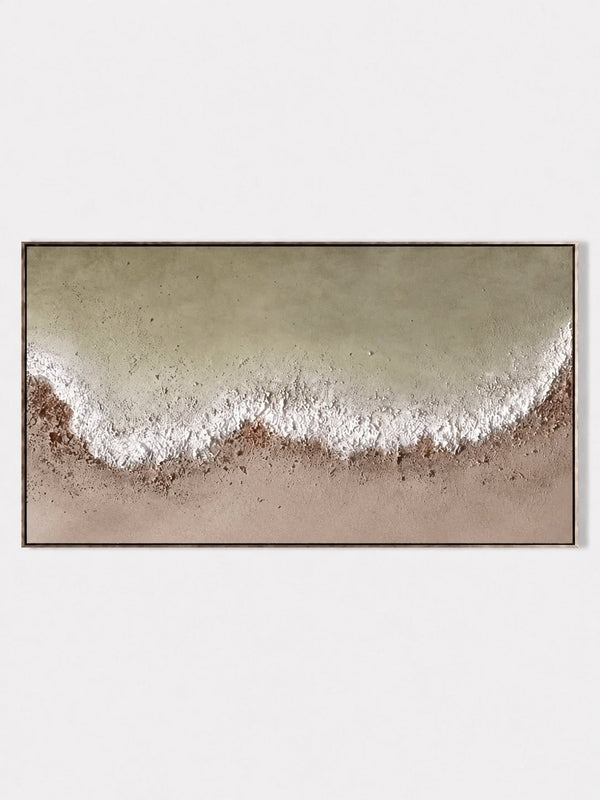 Sage Green Abstract Seascape Painting