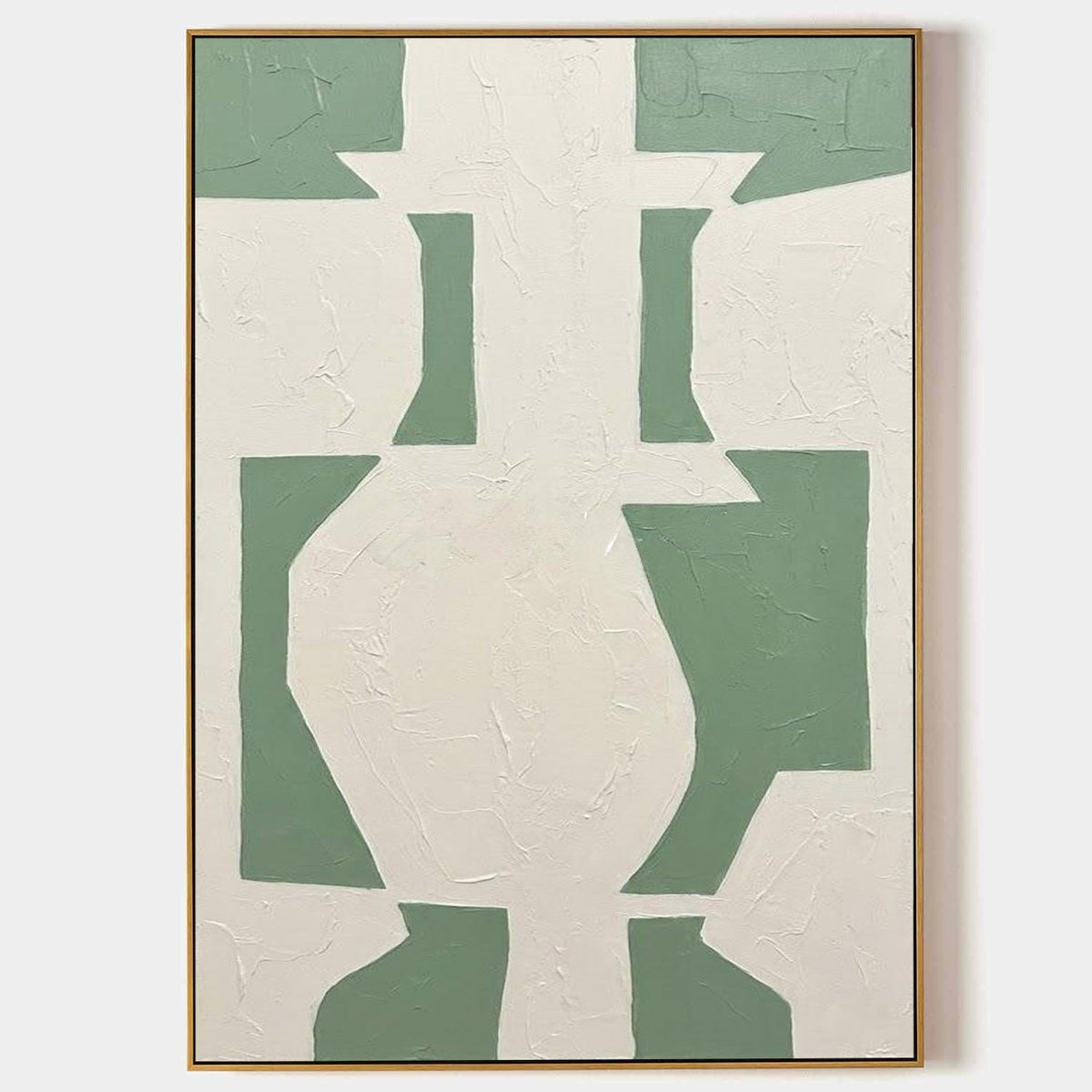 Sage Green Vessel in Relief