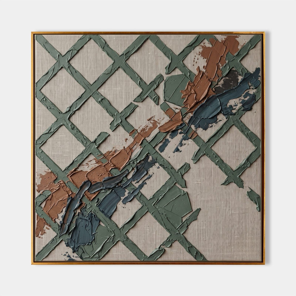 Sage Lattice with Rust and Indigo