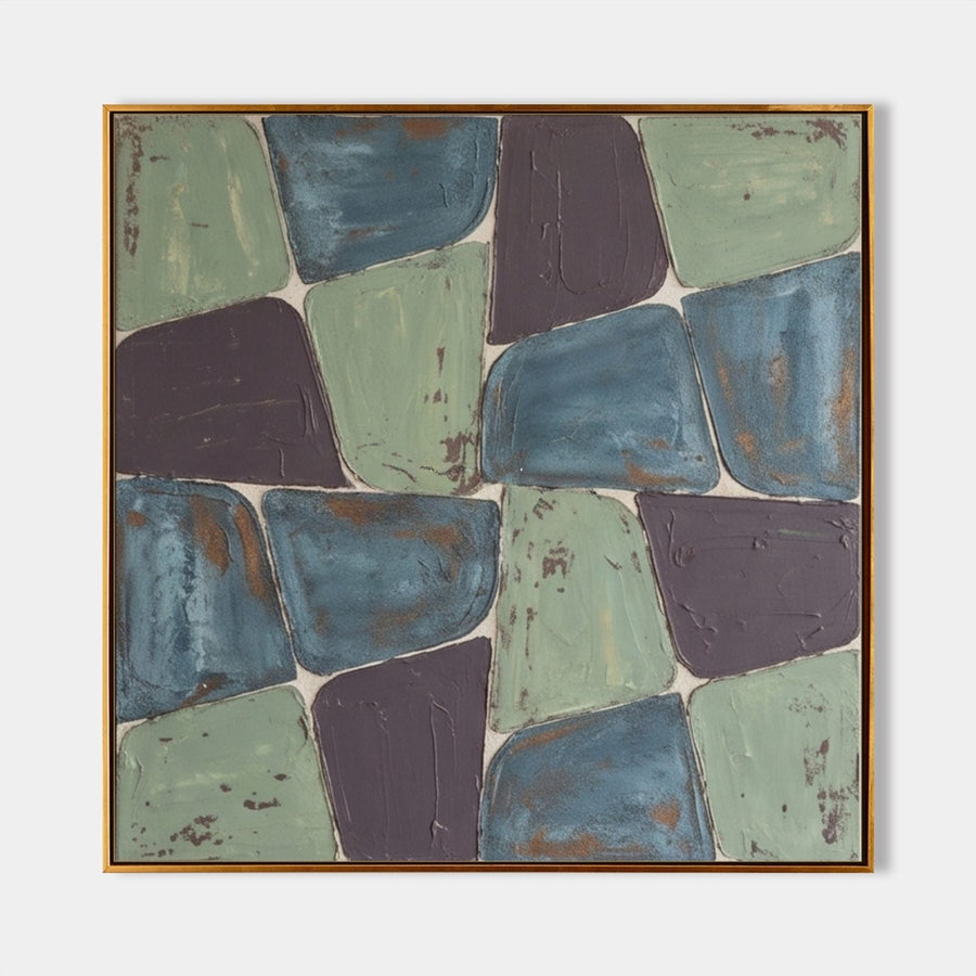 Sage, Slate and Plum Stone Mosaic