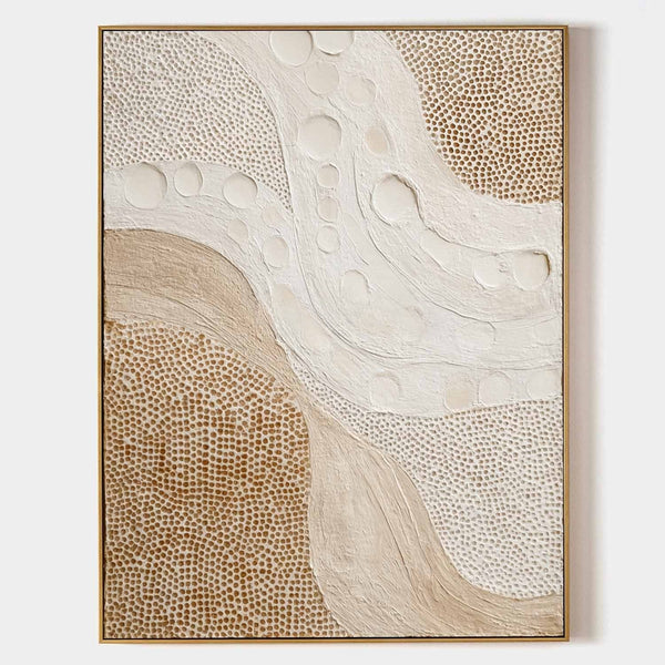 Sand and Cream Flowing Dot Relief