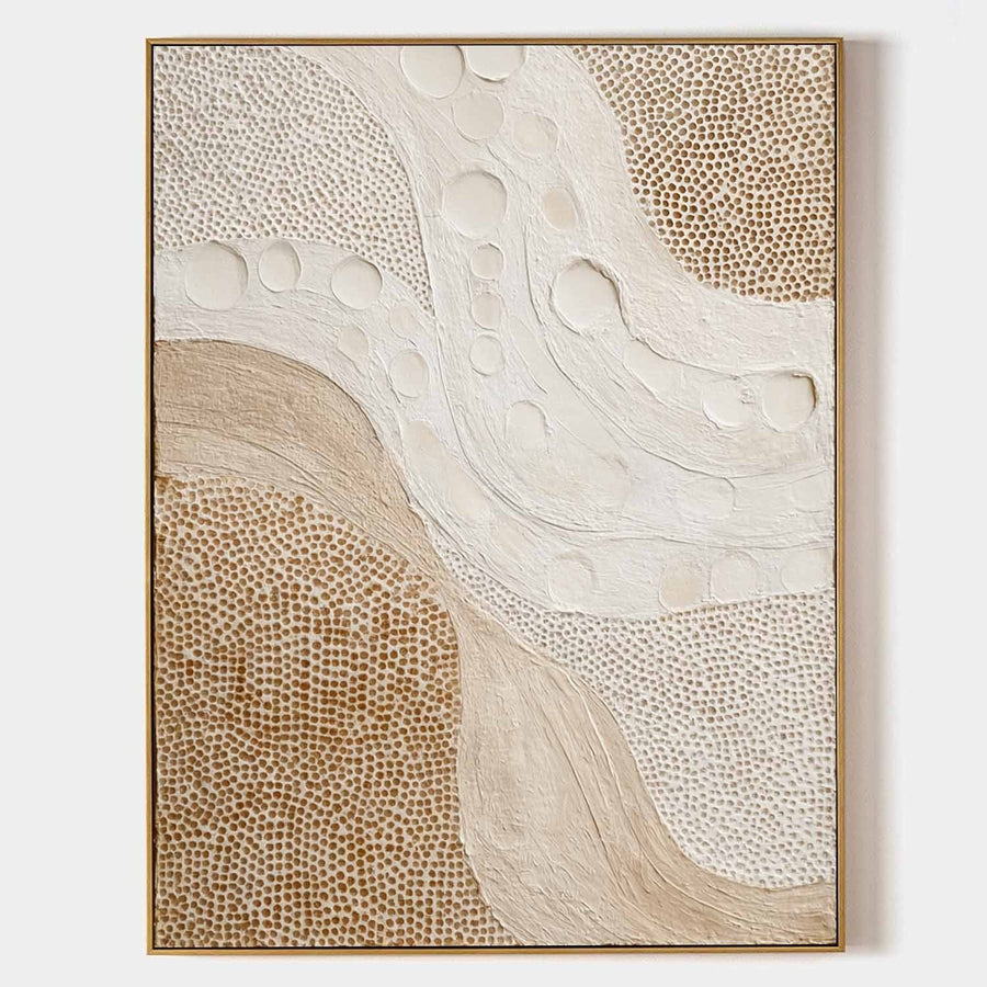 Sand and Cream Flowing Dot Relief