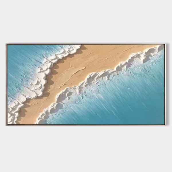 Sandbar Between Two Foaming Tides