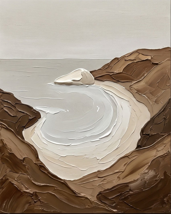 Sandstone Cove with Pale Tide