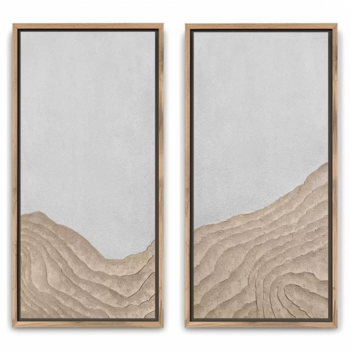 Sandstone Ridges Under Pale Sky