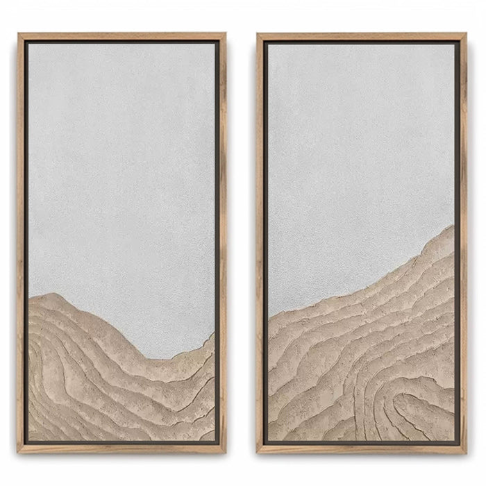 Sandstone Ridges Under Pale Sky
