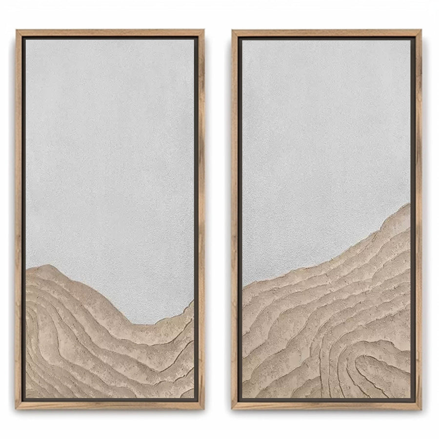Sandstone Ridges Under Pale Sky