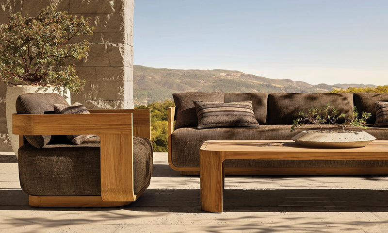 Santorini Geometric Teak Collection - Main View