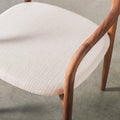 Scandinavian Natural Wood Dining chair - Close-up Detail