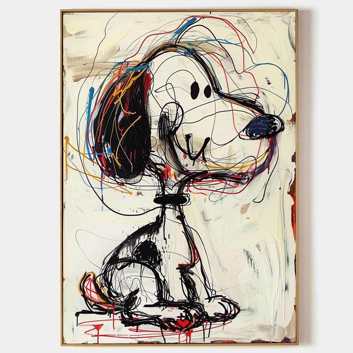 Scribbled Cartoon Pup in Color