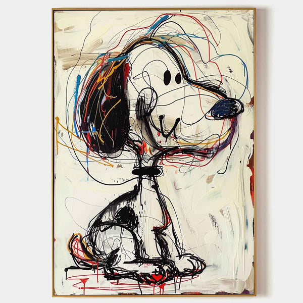 Scribbled Cartoon Pup in Color