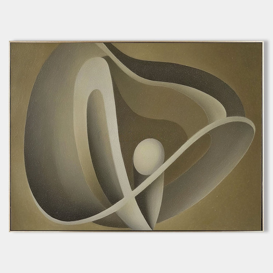 Sculpted Ribbons in Olive Light