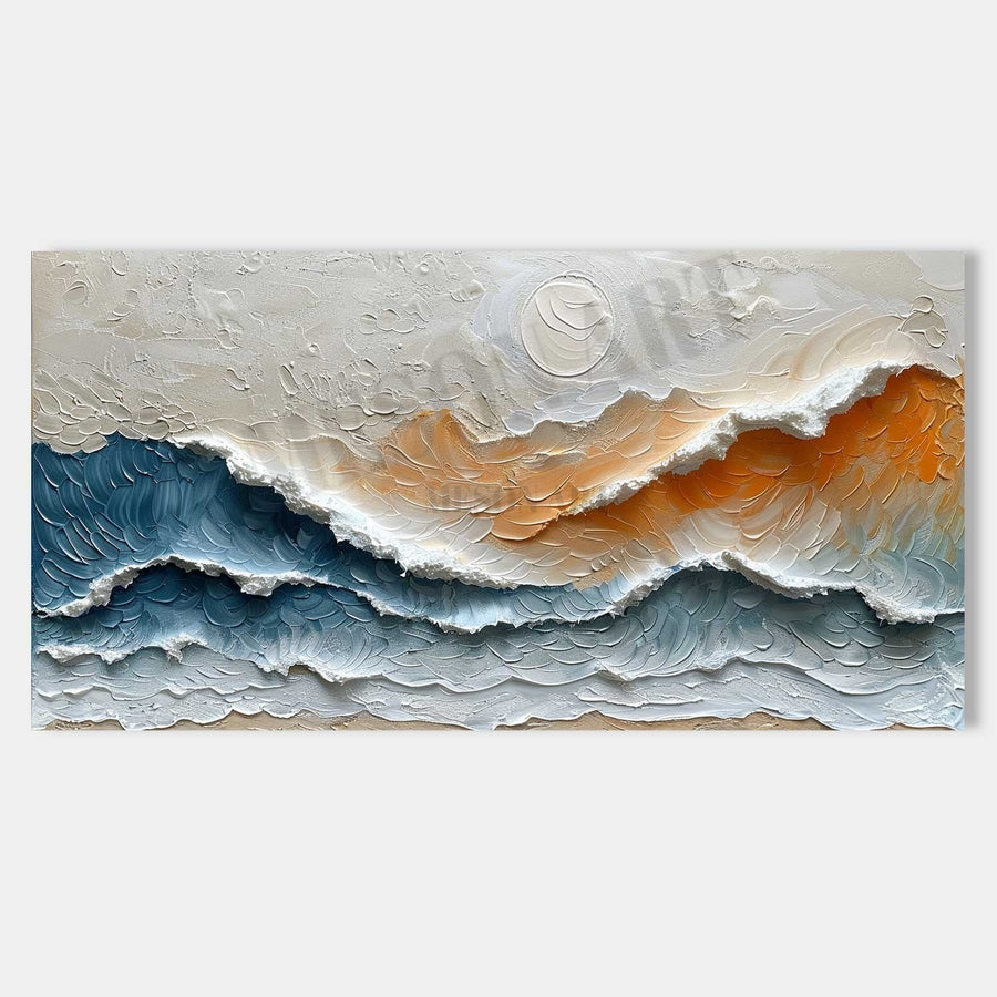 Sculpted Waves Under a Pale Sun