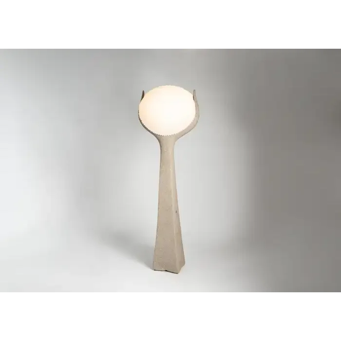 Sculptural Blown Glass Rod Mesh Floor Lamp