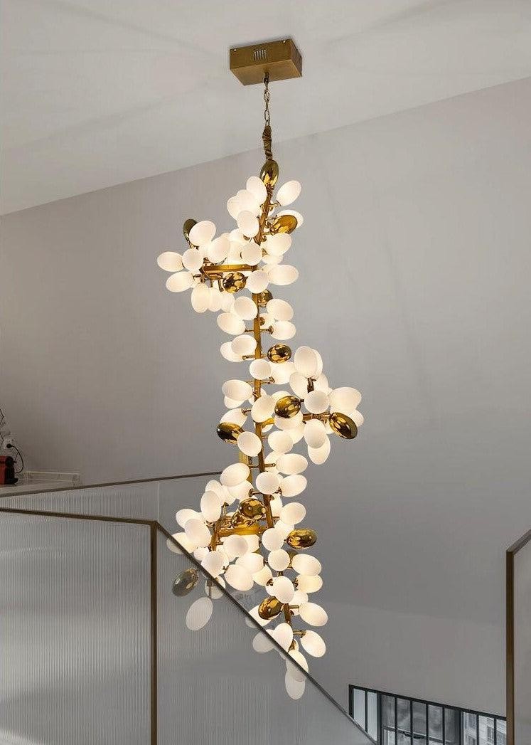 Sculptural Copper Branch Chandelier