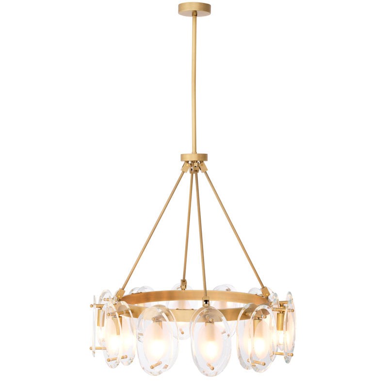 Sculptural Frosted Glass Cluster Chandelier